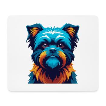 Affenpinscher Dog Colorful Kawaii Cartoon Clipart - Mouse Pad (horizontal) - white - Front