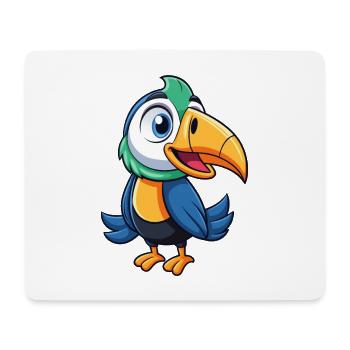 Toucan Cute Cartoon Character Kawaii Clipart - Mouse Pad (horizontal) - white - Front