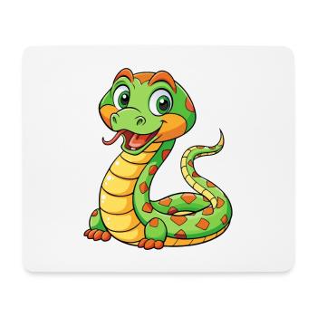 serpent mignon personnage de dessin animé Kawaii Clipart - Tapis de souris (format paysage) - blanc - Devant