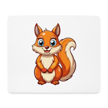 Squirrel Cute Cartoon Character Kawaii Clipart - Mouse Pad (horizontal) - white - Front