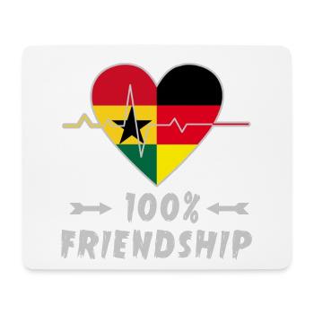Le Ghana et l'Allemagne, une amitié à 100 % - Tapis de souris (format paysage) - blanc - Devant