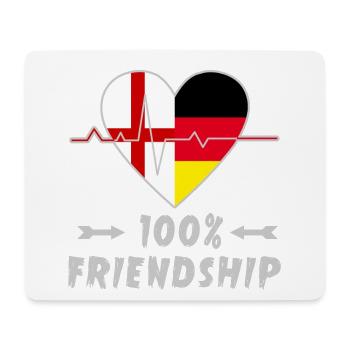 L'Angleterre et l'Allemagne : amitié à 100 % - Tapis de souris (format paysage) - blanc - Devant