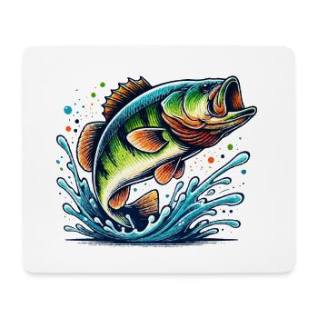 Big Bass - Mouse Pad (horizontal) - white - Front