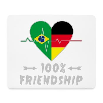 Brazil and Germany 100% friendship - Mouse Pad (horizontal) - white - Front