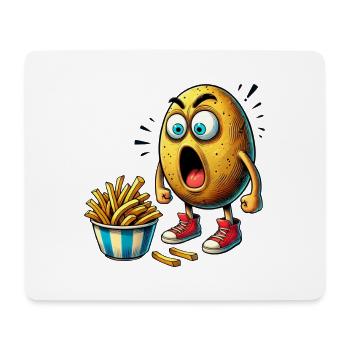 Lustiges Pommes Kartoffel Design - Mousepad (Querformat) - Weiß - Vorne