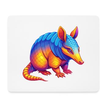 Armadillo Colorful Kawaii Cartoon Character Animal - Mouse Pad (horizontal) - white - Front
