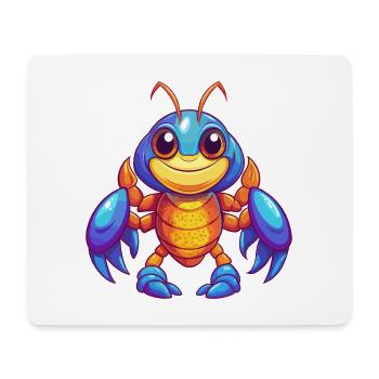 Craw coloré Kawaii Dessin animé Personnage Clipart - Tapis de souris (format paysage) - blanc - Devant