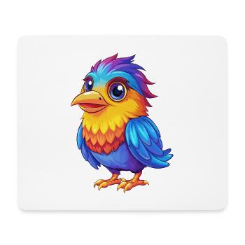 Vogel Bunte Kawaii Cartoon Figur Clipart - Mousepad (Querformat) - Weiß - Vorne
