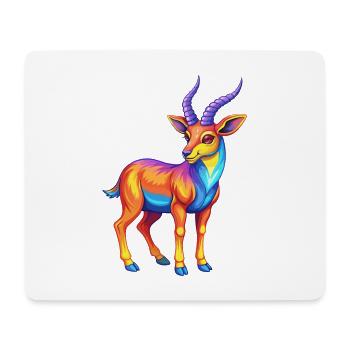 Antilope Bunte Kawaii Cartoon Figur Clipart - Mousepad (Querformat) - Weiß - Vorne