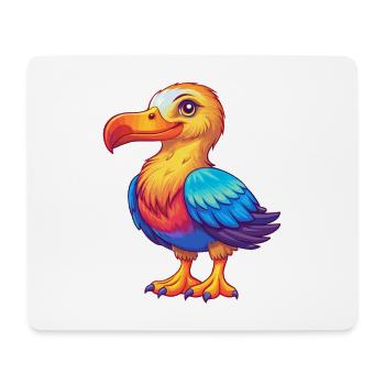 Albatross Colorful Kawaii Cartoon Character Animal - Mouse Pad (horizontal) - white - Front