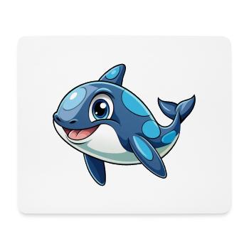 Orque Mignon Personnage De Dessin Animé Kawaii Clipart - Tapis de souris (format paysage) - blanc - Devant