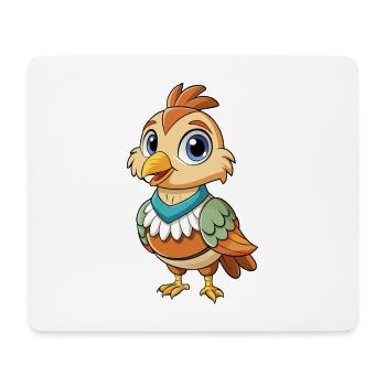 perdrix mignon personnage de dessin animé Kawaii Clipart - Tapis de souris (format paysage) - blanc - Devant