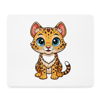 Ocelot Cute Cartoon Character Kawaii Clipart - Mouse Pad (horizontal) - white - Front