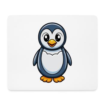 Pingouin Mignon Personnage De Dessin Animé Kawaii Clipart - Tapis de souris (format paysage) - blanc - Devant