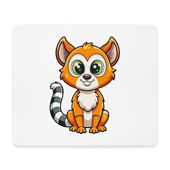 Lemur Cute Cartoon Character Kawaii Clipart - Mouse Pad (horizontal) - white - Front