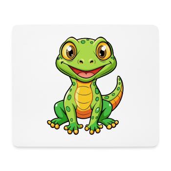 Lizard Cute Cartoon Character Kawaii Clipart - Mouse Pad (horizontal) - white - Front