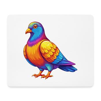 Taube Bunte Kawaii Cartoon Figur Clipart - Mousepad (Querformat) - Weiß - Vorne