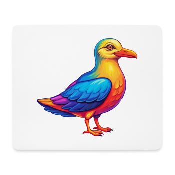 Möwe Bunte Kawaii Cartoon Charakter Clipart - Mousepad (Querformat) - Weiß - Vorne
