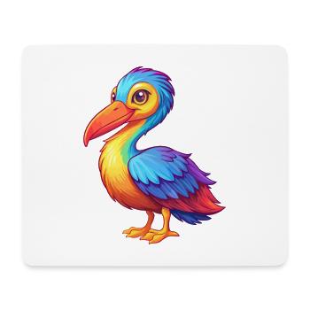 Storch Bunte Kawaii Cartoon Figur Clipart - Mousepad (Querformat) - Weiß - Vorne