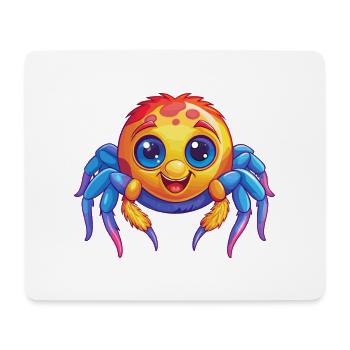 araignée coloré Kawaii personnage de dessin animé Clipart - Tapis de souris (format paysage) - blanc - Devant