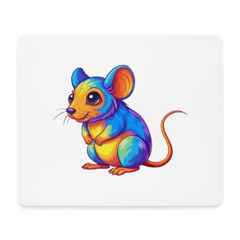 Maus Bunte Kawaii Cartoon Charakter Clipart - Mousepad (Querformat) - Weiß - Vorne