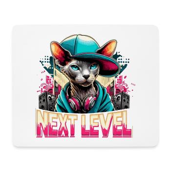 Cornish Rex Next Level Gangster Katze Geschenk - Mousepad (Querformat) - Weiß - Vorne