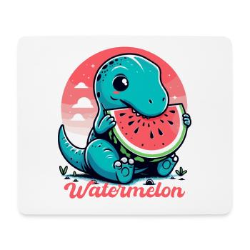 Süßer T-Rex Wassermelone Sommer Geschenk - Mousepad (Querformat) - Weiß - Vorne