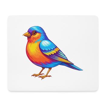 Buchfink Bunte Kawaii Cartoon Figur Vogel - Mousepad (Querformat) - Weiß - Vorne