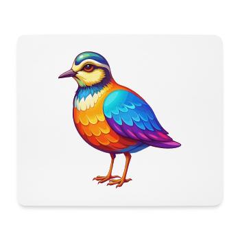 Regenpfeifer Bunte Kawaii Cartoon Figur Vogel - Mousepad (Querformat) - Weiß - Vorne