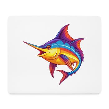 Schwertfisch Buntes Kawaii Cartoon Meerestier - Mousepad (Querformat) - Weiß - Vorne