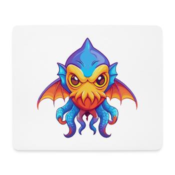 vampire calmar coloré kawaii dessin animé animal marin - Tapis de souris (format paysage) - blanc - Devant