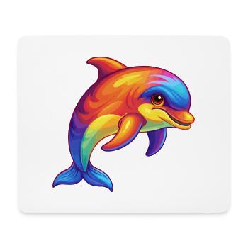 Schweinswal Bunt Kawaii Cartoon Meerestier - Mousepad (Querformat) - Weiß - Vorne