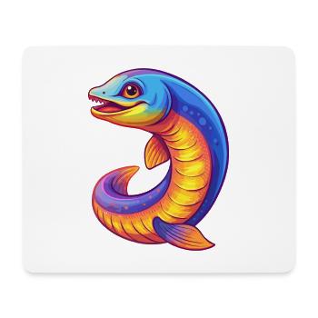Sea Lamprey Colorful Kawaii Cartoon Sea Animal - Mouse Pad (horizontal) - white - Front