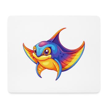 Mantarochen Buntes Kawaii Cartoon Meerestier - Mousepad (Querformat) - Weiß - Vorne