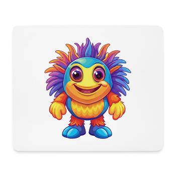 Sea Anemone Colorful Kawaii Cartoon Sea Animal - Mouse Pad (horizontal) - white - Front