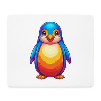 Penguin Colorful Kawaii Cartoon Sea Animal - Mouse Pad (horizontal) - white - Front
