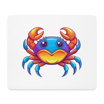 Krabbe Buntes Kawaii Cartoon Meerestier - Mousepad (Querformat) - Weiß - Vorne