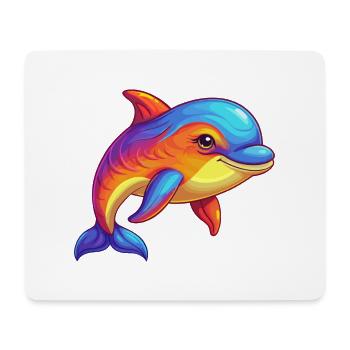 baleine à bec coloré Kawaii dessin animé Clipart - Tapis de souris (format paysage) - blanc - Devant