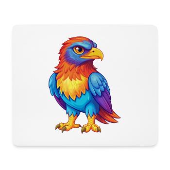 Falke Bunte Kawaii Cartoon Figur Vogel - Mousepad (Querformat) - Weiß - Vorne