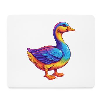 Goose Colorful Kawaii Cartoon Character Bird - Mouse Pad (horizontal) - white - Front