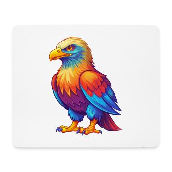 Weißkopfseeadler Bunte Kawaii Cartoon Figur Vogel - Mousepad (Querformat) - Weiß - Vorne