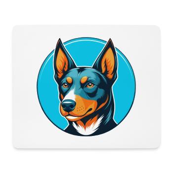 Australian Kelpie Dog Cute Kawaii Cartoon Pet Logo - Mouse Pad (horizontal) - white - Front
