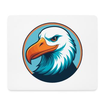 Albatross Cute Kawaii Cartoon Animal Pet Logo - Mouse Pad (horizontal) - white - Front