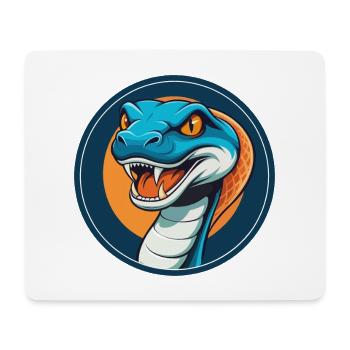 Anaconda Cute Kawaii Cartoon Animal Pet Logo - Mouse Pad (horizontal) - white - Front