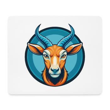 Antilope Niedliches Kawaii Cartoon Tier Haustier Logo - Mousepad (Querformat) - Weiß - Vorne