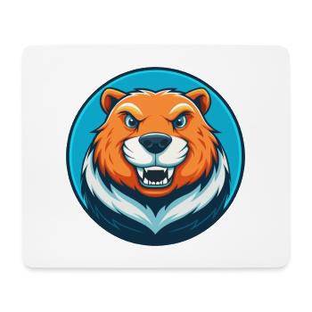 Biber süße Kawaii Cartoon Clipart Tier Haustier Logo - Mousepad (Querformat) - Weiß - Vorne