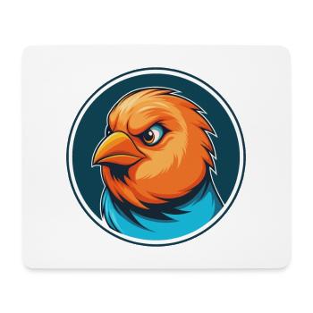 Canari oiseau mignon Kawaii dessin animé Animal Animal Logo - Tapis de souris (format paysage) - blanc - Devant