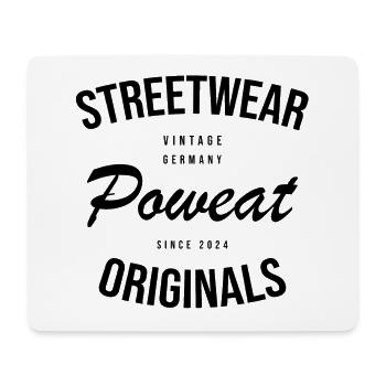 Vintage Poweat Streetwear - Tapis de souris (format paysage) - blanc - Devant