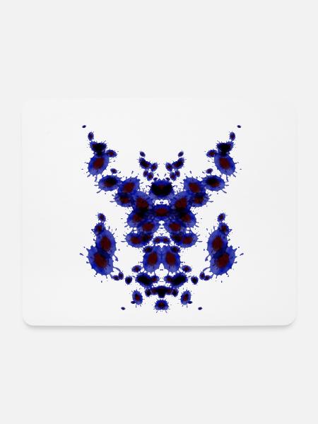 Rohrschachblau - Mousepad (Querformat) - Weiß