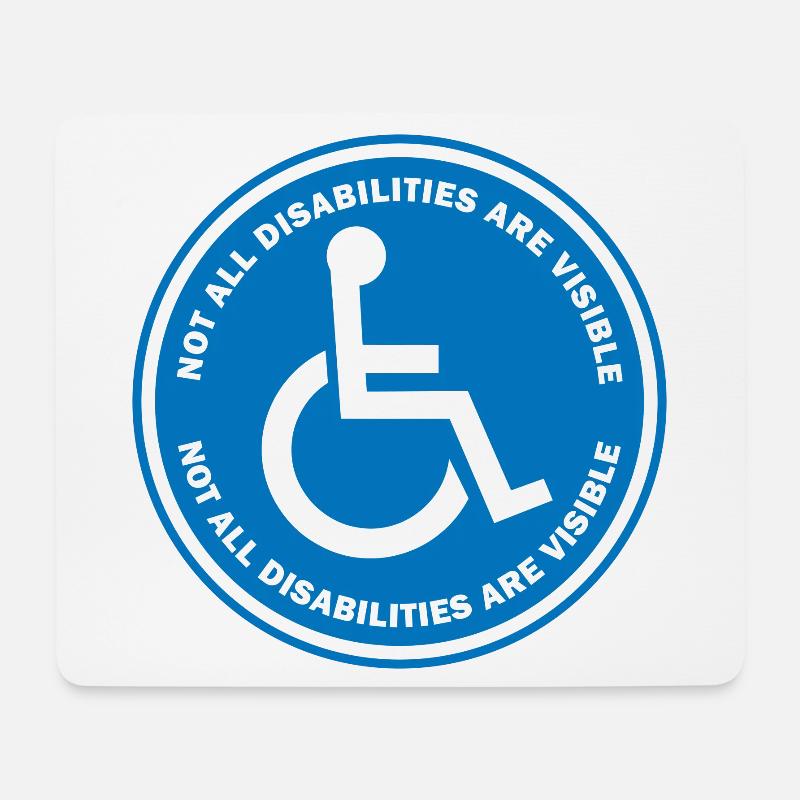 Tous les handicaps ne sont pas visibles - Tapis de souris (format paysage) - blanc